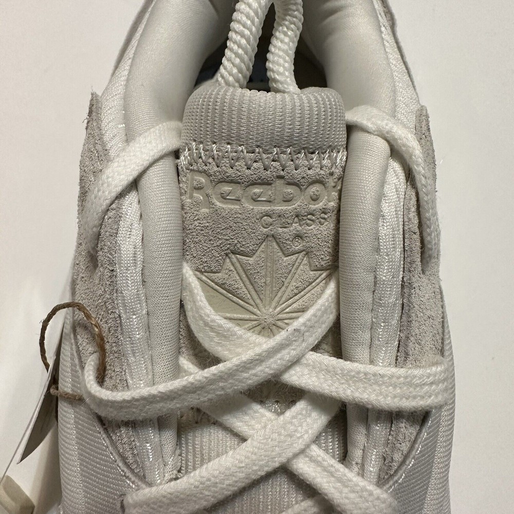 REEBOK CARDI B WOMEN'S 9 CLASSIC LEATHER  ATHLETIC SNEAKER CHALK WHITE GW8874 - Picture 7 of 9